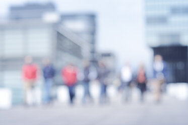 Group of people on bridge, blurred - GUFF000128