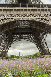 France, Paris, part of Eiffel Tower - JUNF000358