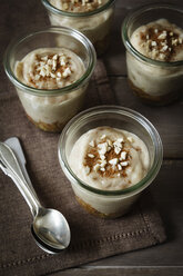 Glasses of vegan apple cinnamon dessert - EVGF001916