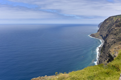 Portugal, Madeira, Coast and atlantic ocean stock photo