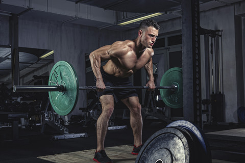 Physikalischer Athlet Gewichtheben, lizenzfreies Stockfoto