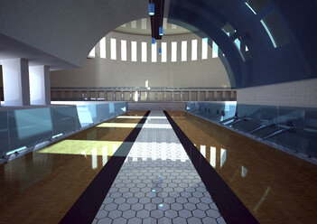 Moderne Passage und Halle, 3D Rendering - ALF000567