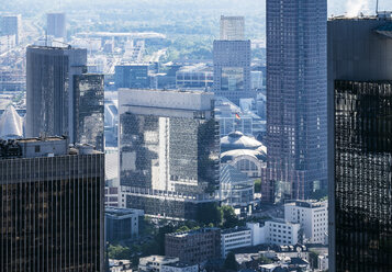 Germany, Frankfurt, financial district as seen from Main Tower - SIEF006656