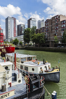 Niederlande, Rotterdam, Wijnhaven mit vertäuten Booten - THAF001411