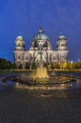 Germany, Berlin, Berlin Cathedral in the evening - PVCF000484