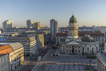 Germany, Berlin, Franzoesischer Dom and Gendarmenmarkt at sunset - PVCF000488