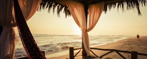 Indonesia, Bali, Beach hut with sea view - KRPF001588