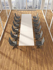 Modern conference room with parquet, 3D Rendering - UWF000580