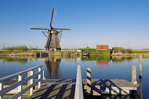 Niederlande, Kinderdijk, Windmühle Kinderdijk, lizenzfreies Stockfoto