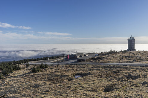 Deutschland, Sachsen-Anhalt, Nationalpark Harz, Bahnhof und Wetterstation am Brocken - PVCF000520