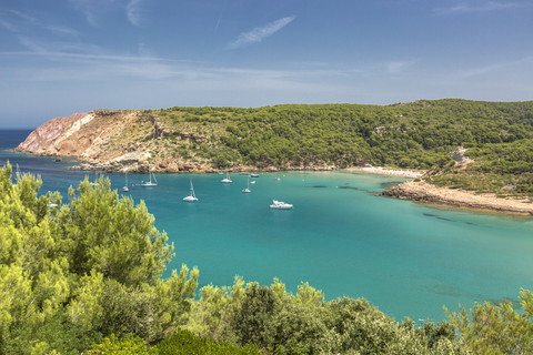 Spanien, Balearische Inseln, Menorca, Blick auf La Vall, lizenzfreies Stockfoto