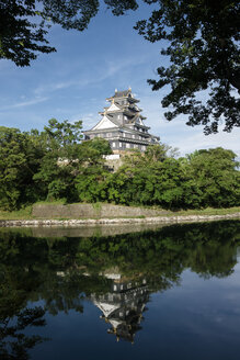 Japan, Okayama, view to Okayama Castle - FL001192