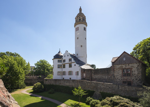 Deutschland, Hessen, Frankfurt-Hoechst, Altes Schloss, lizenzfreies Stockfoto