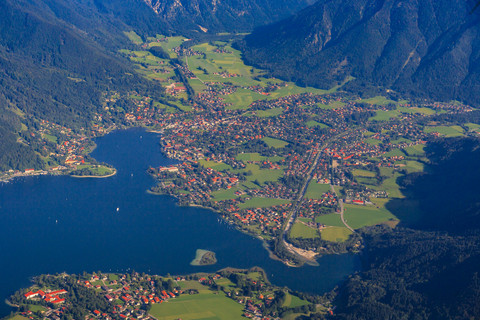 Germany, Bavaria, Rottach-Egern at Lake Tegernsee stock photo