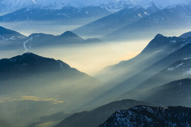 Deutschland, Bayern, Luftbild der Alpen - PEDF000127