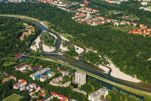 Germany, Bavaria, Munich, Flaucher at Isar river - PEDF000138