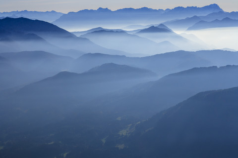 Deutschland, Bayern, Zugspitze und Wettersteingebirge, lizenzfreies Stockfoto