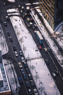 Germany, Berlin, City center, street in winter - ZMF000426