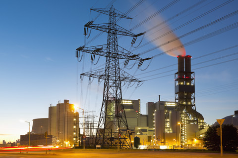 Deutschland, Hamburg, Kohlekraftwerk, lizenzfreies Stockfoto