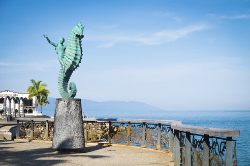 Mexiko, Puerto Vallarta, Seepferdchen-Statue 