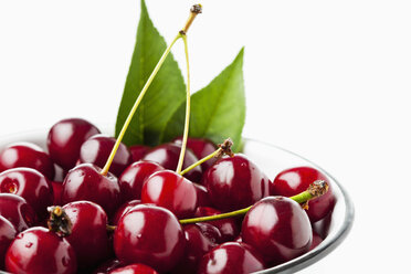 Bowl of sour cherries, close-up - CSF026135