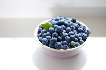 Schale mit Blaubeeren auf der Fensterbank - CSF026111