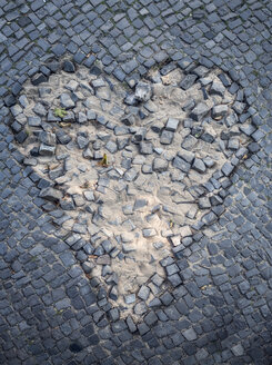 Destroyed pavement formed like a heart - OPF000069