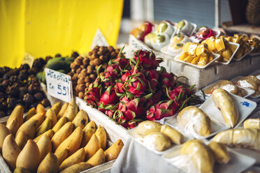 Fruit stall with exotic Thai fruits - EHF000172