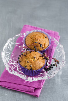 Muffins mit Holunderbeeren in Glasschale - MYF001118