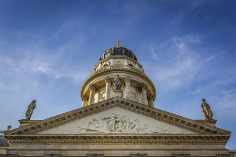 Deutschland, Berlin, Spitze des Deutschen Doms am Gendarmenmarkt, lizenzfreies Stockfoto