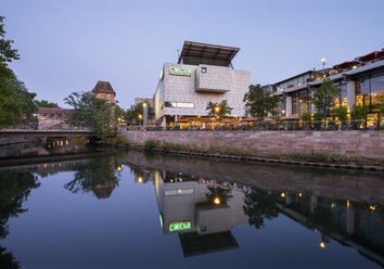 Germany, Nuremberg, Cinecitta cinema complex at Pegnitz River - SIEF006751