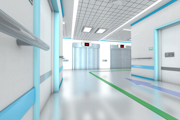 3D gerenderte Illustration, modernes Krankenhaus - SPCF000063