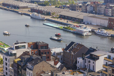 Belgium, Flanders, Antwerp, Eilandje, View to dock area - WDF003264