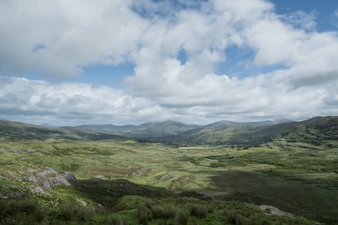 Irland, Grafschaft Kerry, Glengarriff, Blick ins Tal, lizenzfreies Stockfoto