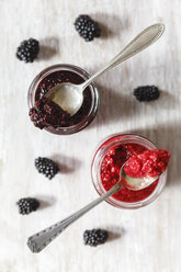 Raspberry and blackberry jam with chia seeds - EVGF002447