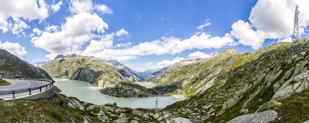 Schweiz, Berner Oberland, Blick zum Grimselpass und Grimselsee - STSF000916