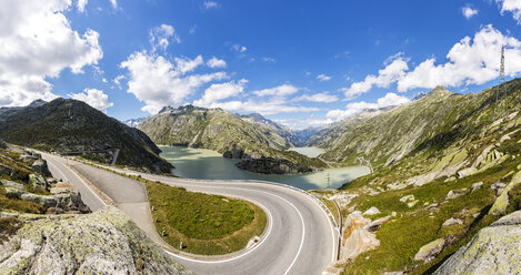 Schweiz, Berner Oberland, Blick zum Grimselpass und Grimselsee - STSF000924