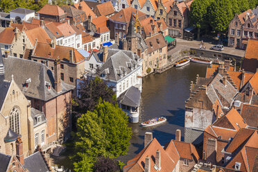 Belgien, Flandern, Brügge, Altstadt, Rozenhoedkaai, Kanal - WDF003311