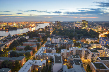 Germany, Hamburg, Cityscape in the evening - RJF000502