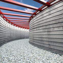 Passageway covered with pebbles, 3D Rendering - UWF000619