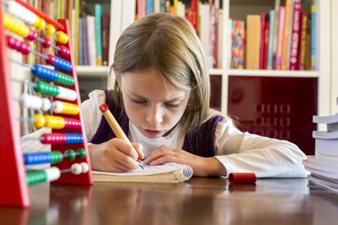 Girl doing homework - SARF002184