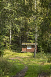 Estland, Kreis Valga, Otepaeae, kleine Hütte im Wald bei Puehajaerv - MELF000096