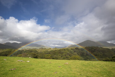 Ireland, County Galway, Connemara National Park, rainbow - ELF001622