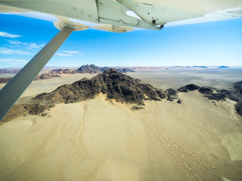 Namibia, Namib-Wüste, Luftaufnahme des NamibRand-Naturreservats, lizenzfreies Stockfoto
