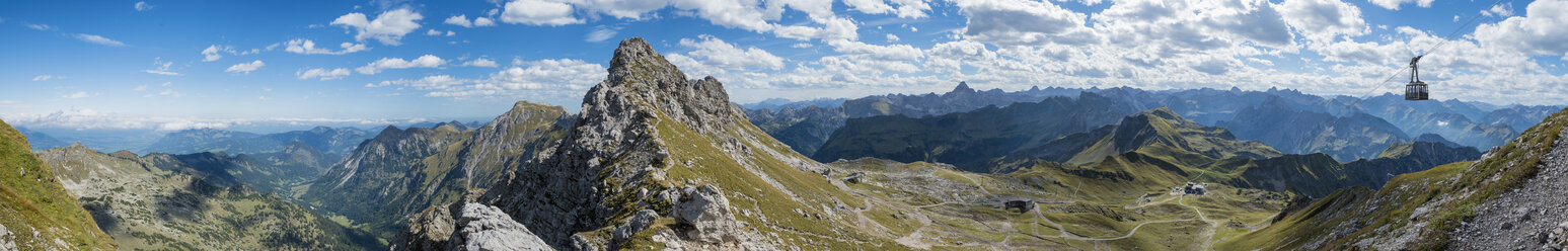 Deutschland, Bayern, Oberstdorf, Panoramablick vom Nebelhorn - FR000348