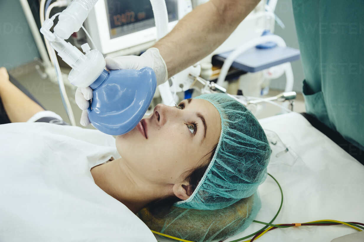 Wiederbelebungsgerät, Auswahl von Anästhesie-Gesichtsmasken für die  Operation