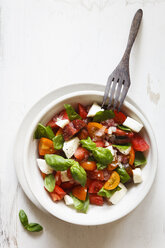 Salat mit Mozzarella, Tomaten und Melone - EVGF002483