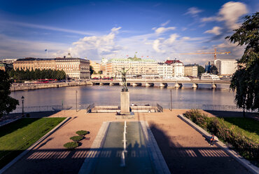 Schweden, Stockholm, Blick auf die Stadt von der Norrbro-Brücke - MPAF000046