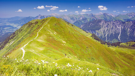 Germany, Bavaria, Allgaeu Alps, hiking trail from Fellhorn to Soellereck - WGF000746