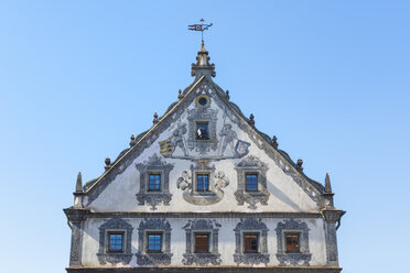 Deutschland, Baden-Württemberg, Ravensburg, Fassade des Lederhauses - ELF001666